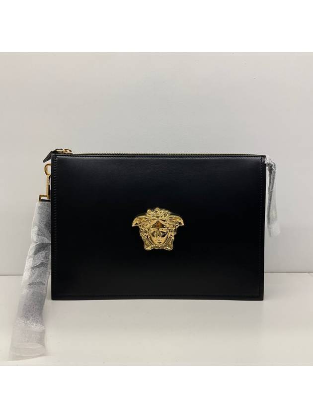 Gold Medusa Strap Large Clutch Bag Black - VERSACE - BALAAN 2