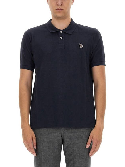 Regular Fit Zebra Logo Short Sleeve Polo Shirt Navy - PAUL SMITH - BALAAN 2