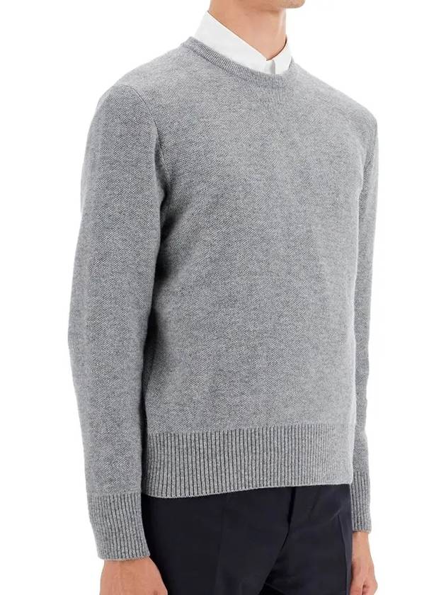 Arm Band Merino Wool Pique Knit Top Grey - THOM BROWNE - BALAAN 4