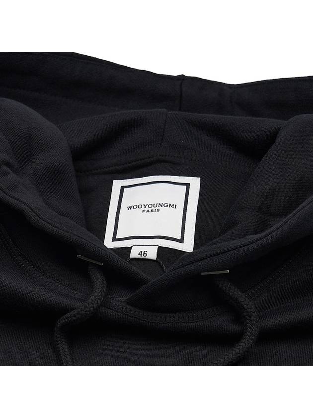 Back Logo Cotton Hoodie Black - WOOYOUNGMI - BALAAN 6