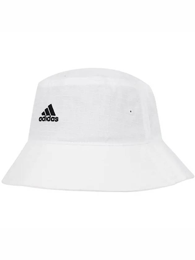 Embroidered Logo Cotton Bucket Hat White - ADIDAS - BALAAN 3