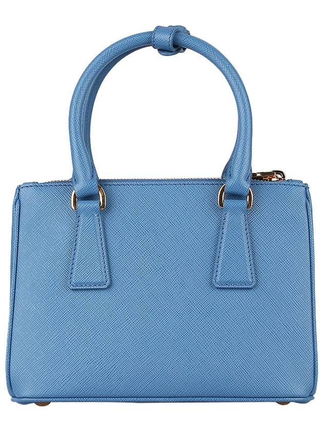 Galleria Saffiano Leather Mini Tote Bag Light Blue - PRADA - BALAAN 6