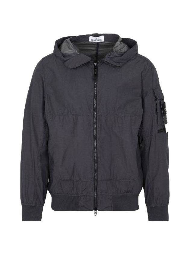 Men's Wappen Patch Naslan Watro Hooded Jacket Charcoal - STONE ISLAND - BALAAN 1