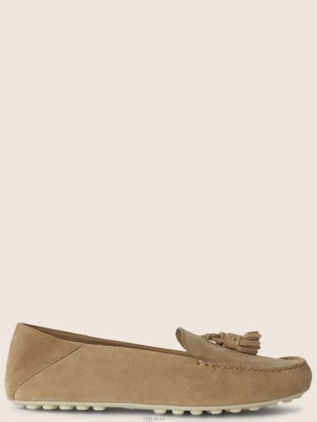 Dot Sole Suede Loafers Cashew Butter - LORO PIANA - BALAAN 3