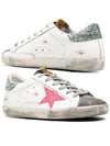 Women's Glitter Tab Superstar Classic Low Top Sneakers White - GOLDEN GOOSE - BALAAN 2