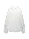 Logo Large Fit Hoodie White - BALENCIAGA - BALAAN 1