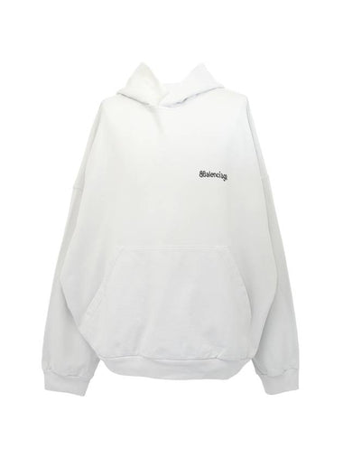 Logo Large Fit Hoodie White - BALENCIAGA - BALAAN 1