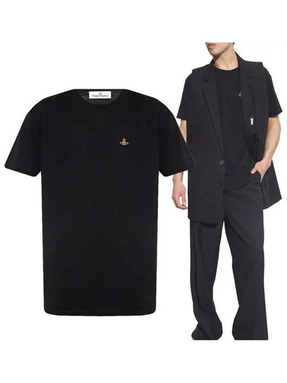 Chest ORB Logo Short Sleeve T-Shirt Black - VIVIENNE WESTWOOD - BALAAN 2