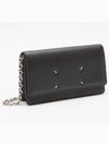 Large Bovine Leather Stitch Chain Cross Bag Black - MAISON MARGIELA - BALAAN 4