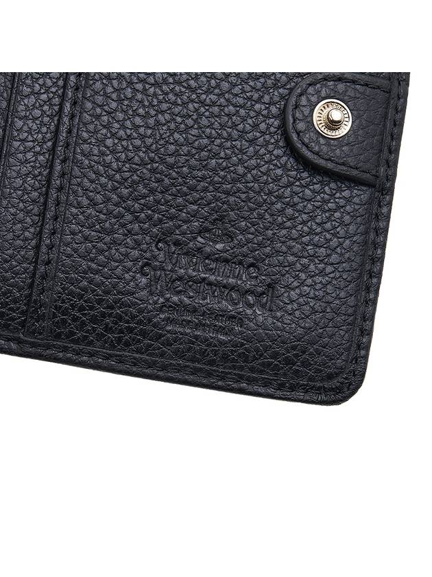 Grain Leather Frame Half Wallet Black - VIVIENNE WESTWOOD - BALAAN 9