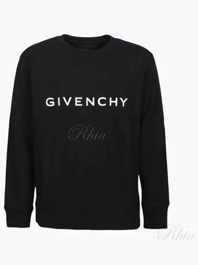 Logo Print Cotton Sweatshirt Black - GIVENCHY - BALAAN 2