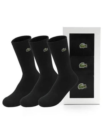 Lacoste Basic Sports High Socks 3 Pack Black - LACOSTE - BALAAN 1