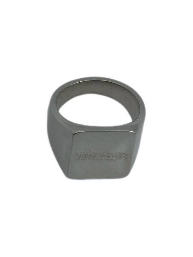 Debossed Icon Logo Ring Silver - VETEMENTS - BALAAN 7