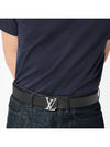 Silver Hardware Reversible Leather Belt Black - LOUIS VUITTON - BALAAN.