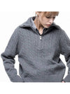 Four Woman Women s Soft Cable Half Zip up Knit Gray W243TP01GR - CHANCE'S NOI - BALAAN 7