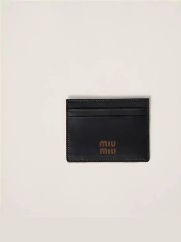 Business Card Holder 5MC0762CSBF0B7K Black - MIU MIU - BALAAN 2