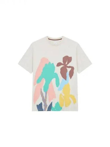 Iris Print Cotton T Shirt Beige 270903 - PAUL SMITH - BALAAN 1