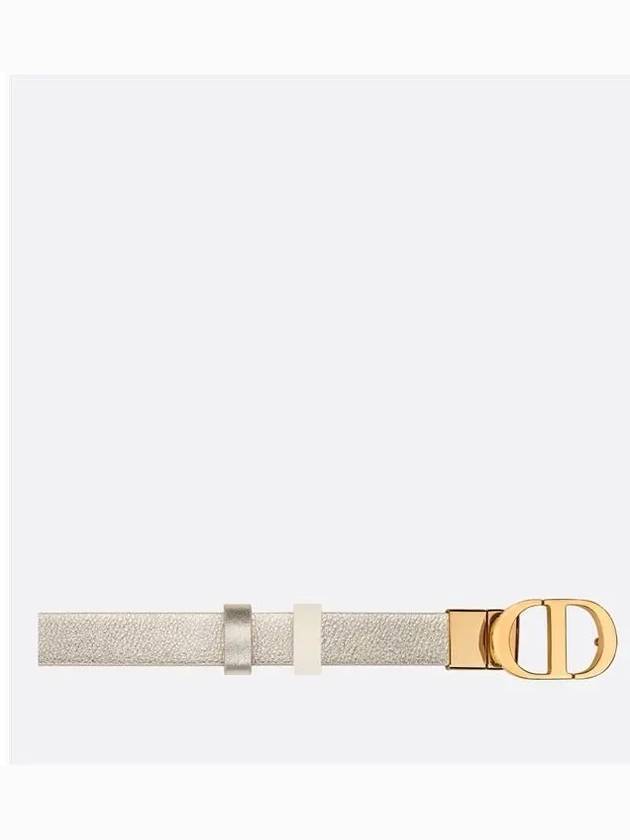 30 Montaigne Reversible Leather Belt Gold Latte - DIOR - BALAAN.