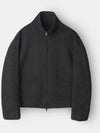 Semi overfit two way high neck full zip up knit black - INDUST - BALAAN 3