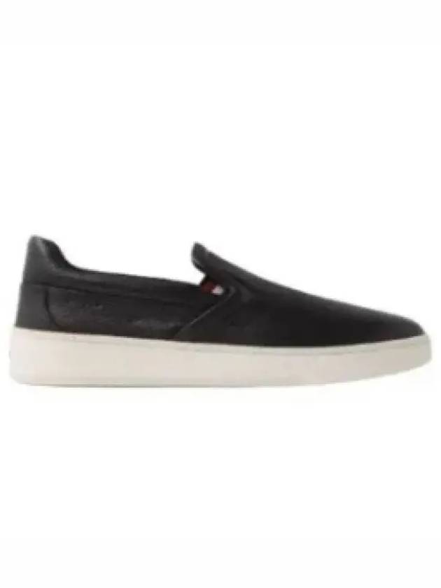 Raise Grained Leather Slip-Ons Black - BALLY - BALAAN 2