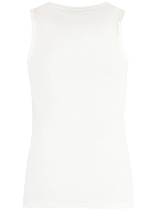 Sleeveless T-Shirt J40NL0105J45031100 White - JIL SANDER - BALAAN 4