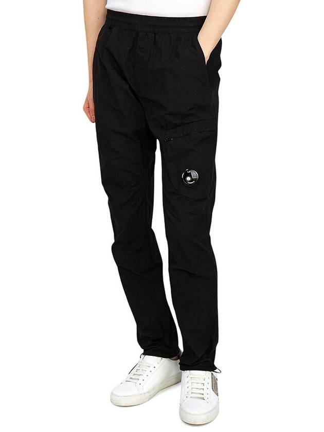 Men's Lens Wappen Cargo Straight Pants Black - CP COMPANY - BALAAN 6