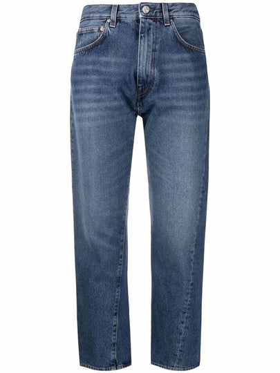 Women's Twisted Seam Straight Jeans Blue - TOTEME - BALAAN 2