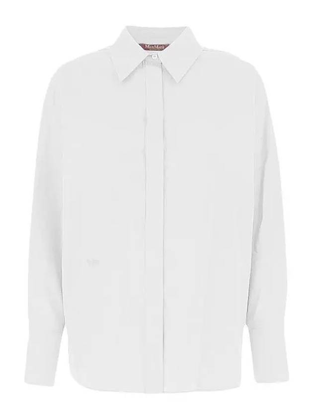 Women's Garena Bianco Otico Long Sleeve Shirt White - MAX MARA - BALAAN 1