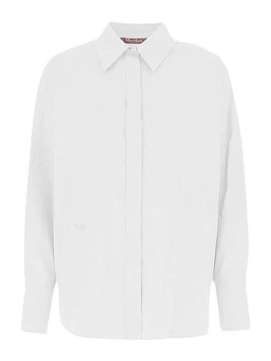 Women's Garena Bianco Otico Long Sleeve Shirt White - MAX MARA - BALAAN 1