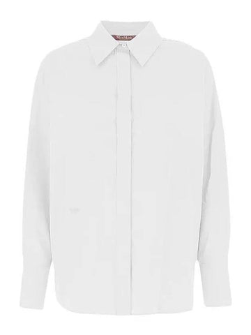 Women's Garena Bianco Otico Long Sleeve Shirt White - MAX MARA - BALAAN 1