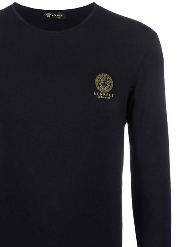 Medusa Logo Print Long Sleeve T-Shirt Black - VERSACE - BALAAN 3