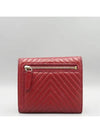 burgundy half wallet - CHANEL - BALAAN 2