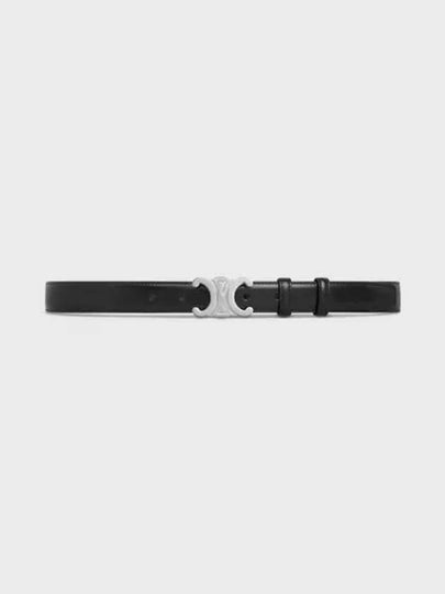 Triomphe Taurillon Medium Leather Belt Black - CELINE - BALAAN 2