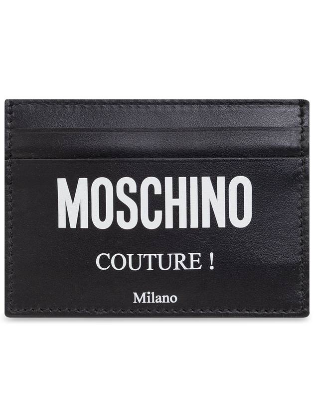 Moschino Printed Card Holder, Men's, Black - MOSCHINO - BALAAN 1