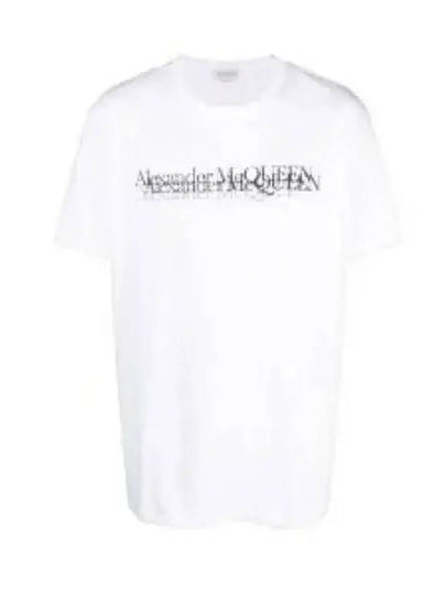 Logo Stamp Short Sleeve T-Shirt White - ALEXANDER MCQUEEN - BALAAN 2