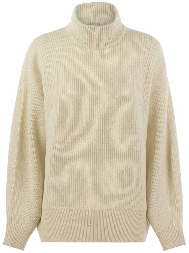 Lurex high neck oversized pullover MBM756904P_C509 - BRUNELLO CUCINELLI - BALAAN 2