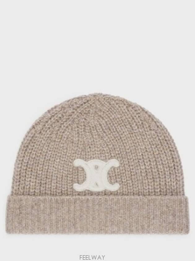 Triomphe Cashmere Seamless Beanie Sand - CELINE - BALAAN 2