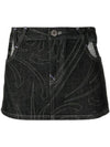 decorated stitch denim H-line skirt black - VIVIENNE WESTWOOD - BALAAN.