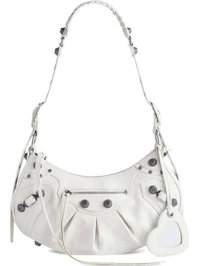 Le Cagole Small Leather Shoulder Bag White - BALENCIAGA - BALAAN 2