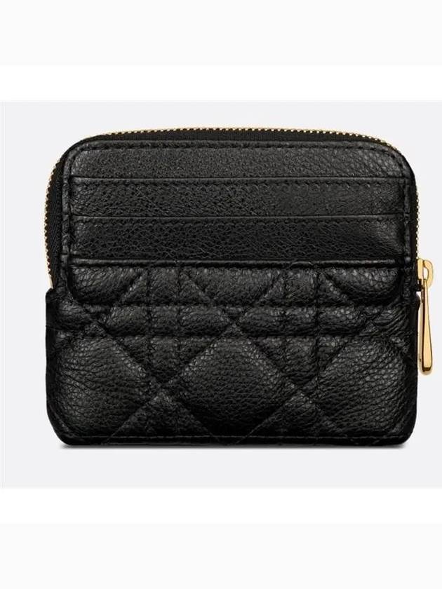 Caro Lavender Supple Cannage Half Wallet Black - DIOR - BALAAN 5