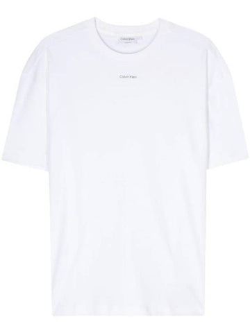 Logo Print Short Sleeve T-Shirt White - CALVIN KLEIN - BALAAN 1