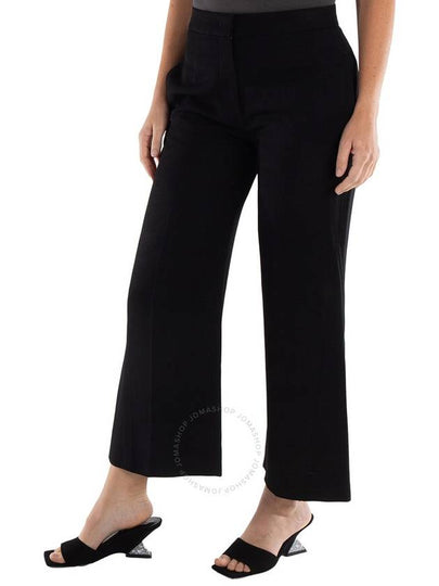 Jil Sander Ladies Black Cropped Wide-Leg Trousers, Brand Size 34 (US Size 2) - JIL SANDER - BALAAN 2