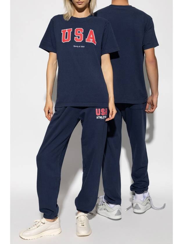 Sporty & Rich Sweatpants With Logo, Unisex, Navy Blue - SPORTY & RICH - BALAAN 2