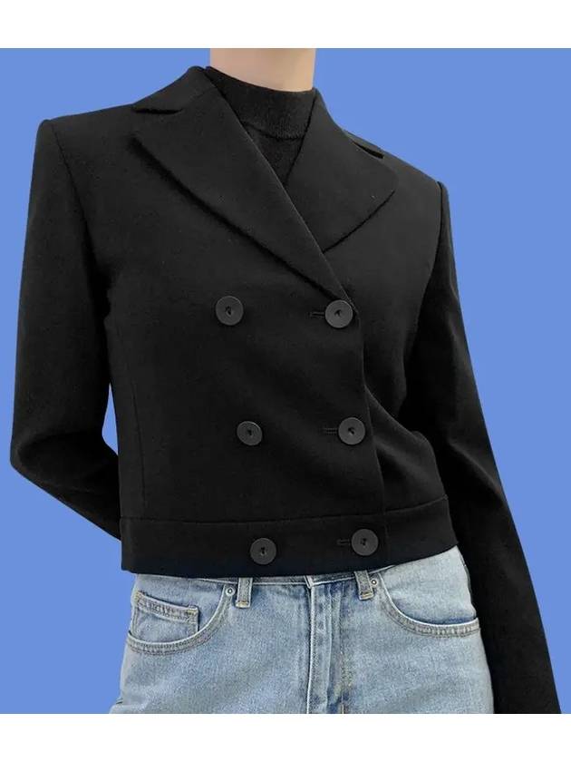 Women's Acciaio Caddy Crop Jacket Black - MAX MARA - BALAAN 5