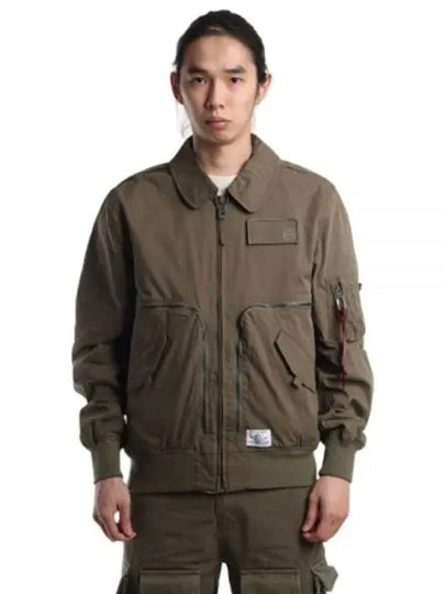 Flight Zip Pocket Bomber Jacket Vintage Khaki - ALPHA INDUSTRIES - BALAAN 2