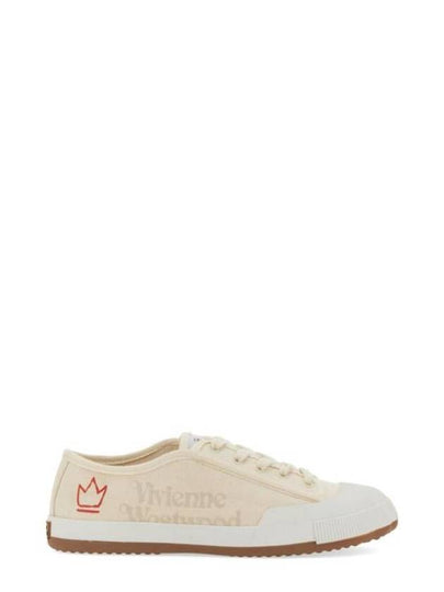 Animal Gym Canvas Low Top Sneakers Beige - VIVIENNE WESTWOOD - BALAAN 2