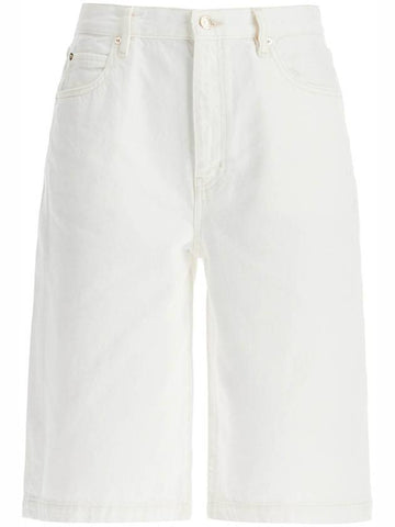 flared denim bermuda shorts. - FRAME - BALAAN 1