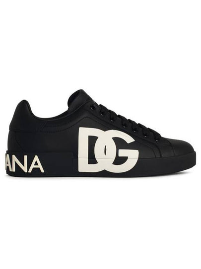 Saint Tropez Calfskin Sneakers Black - DOLCE&GABBANA - BALAAN 2