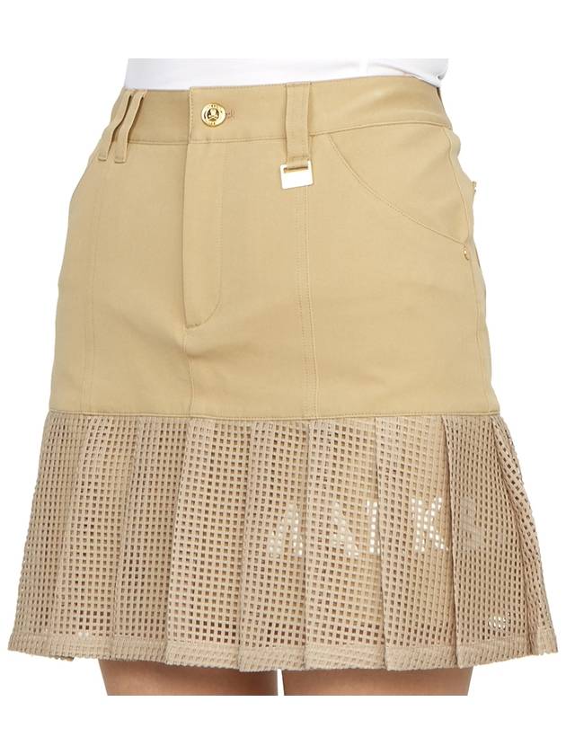 Golf Wear Women s Mini Pleated Skirt MLW 3B AE06 BEIGE - MARK & LONA - BALAAN 9