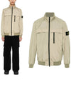 Compass Badge Pleated Windbreaker Sand - STONE ISLAND - BALAAN 2